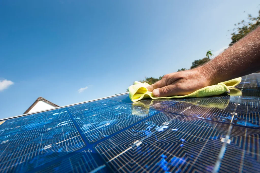 Clean Solar Panels Without Damaging