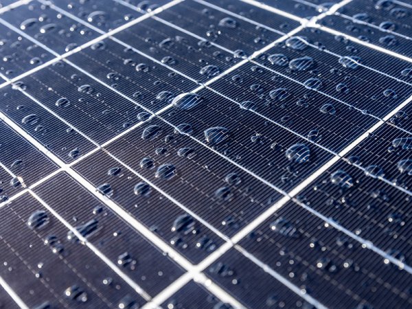 solar panel rainwater
