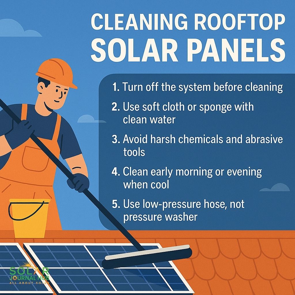 Step-by-Step Cleaning of Rooftop Solar Panels
