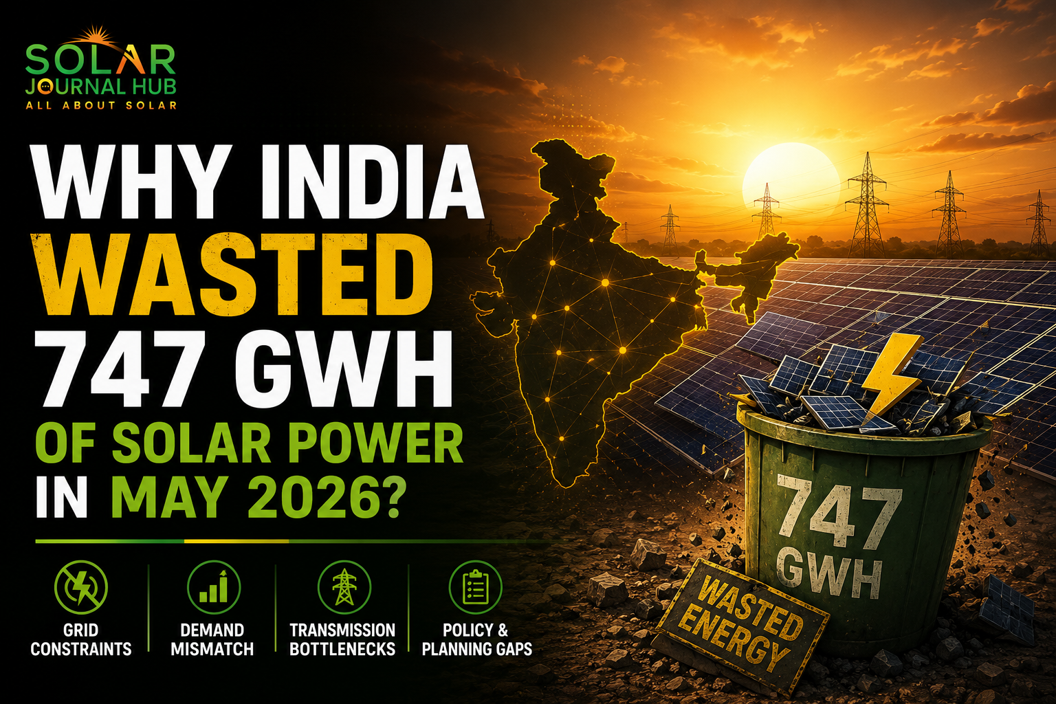Why India Wasted 747 GWh of Solar Power in May 2026